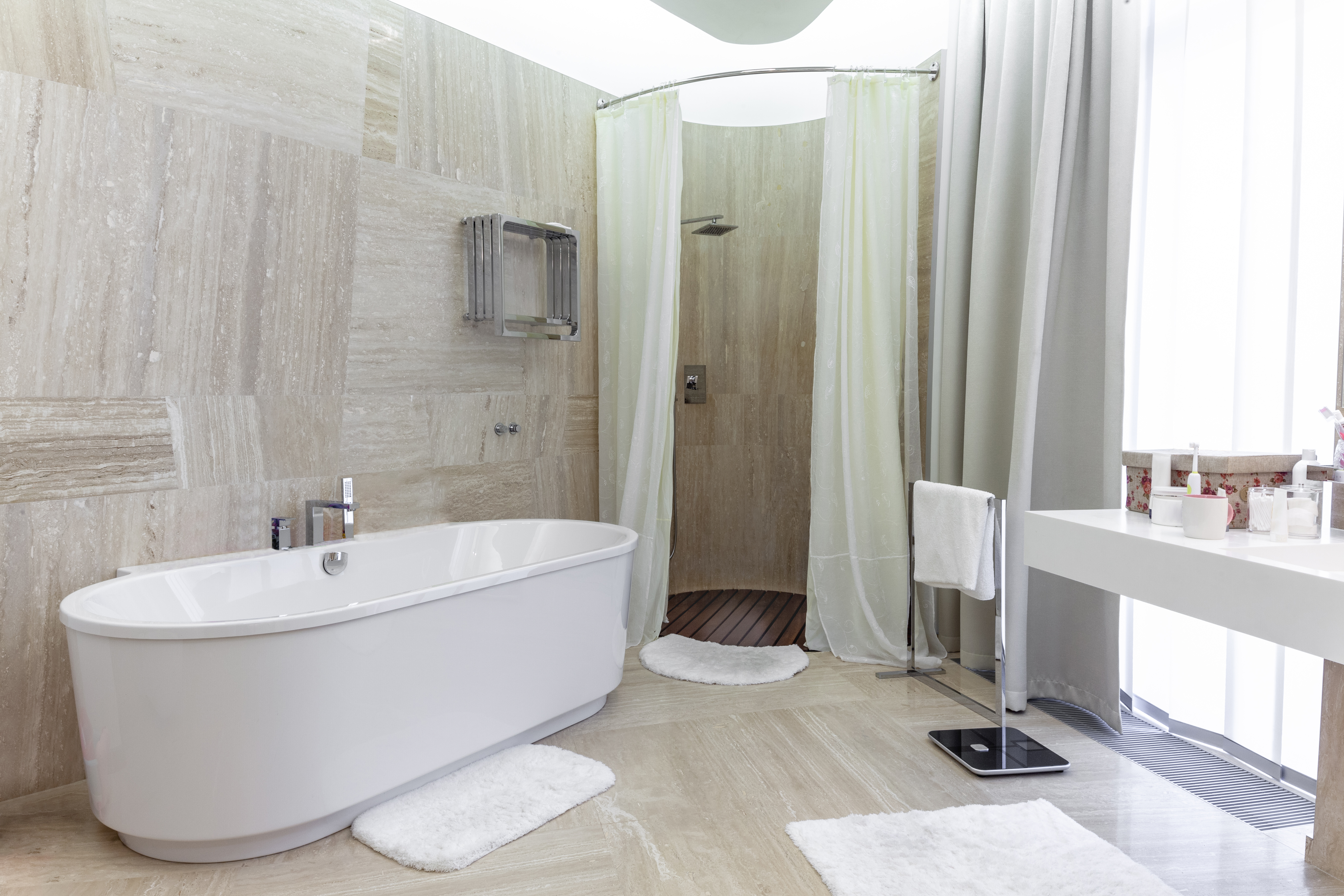 Clean bathroom by Olive Green Cleaning